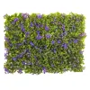 Homplanti 6" X 6" Purple & Green Clover Mat (set Of 12)