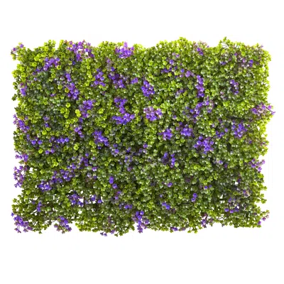 Homplanti 6" X 6" Purple & Green Clover Mat (set Of 12)