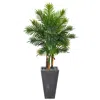 Homplanti 63" Areca Palm Tree In Cement Planter (real Touch)