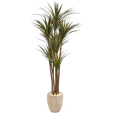 Homplanti 68" Giant Yucca Artificial Tree In Planter Uv Resistant