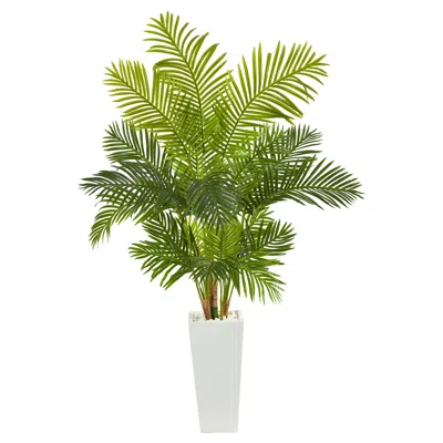 Homplanti 68" Hawaii Palm Artificial Tree In Tall White Planter