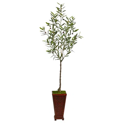 Homplanti 69" Olive Artificial Tree In Decorative Planter