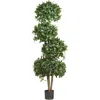 Homplanti 69" Sweet Bay Topiary W/4 Balls Tree W/2664 Lvs