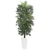 Homplanti 7' Areca Artificial Tree In White Tower Planter