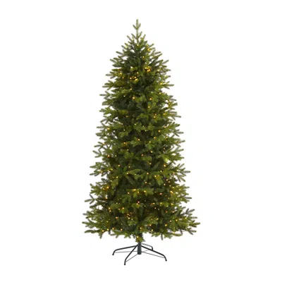 Homplanti 7' Belgium Fir Christmas Tree With 500 Clear Led Lights In Brown