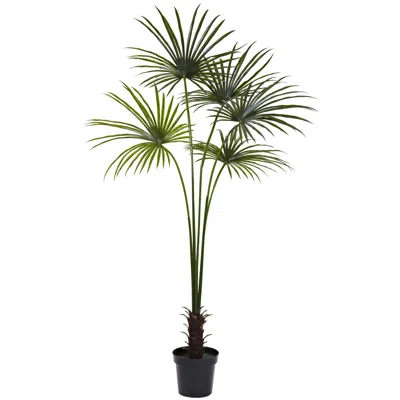 Homplanti 7' Fan Palm Tree Uv Resistant W/150 Lvs (indoor/outdoor)