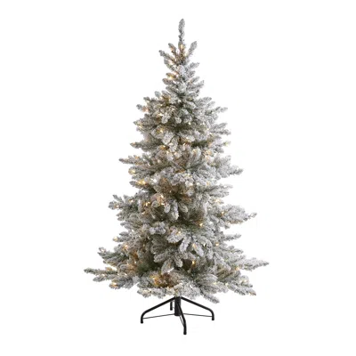 Homplanti 7' Flkd West Virginia Spruce Xmas Tree W/400 Lts & 1468 Tips In Green