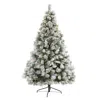 Homplanti 7' Flocked Oregon Pine Xmas Tree W/400 Lights And 834 Tips
