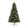 Homplanti 7' Snowed French Pine Xmas Tree W/833 Tips And Pine Cones