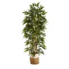 Homplanti 75" Bamboo Tree W/1440 Branches In Jute And Cotton Planter
