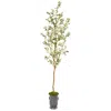 Homplanti 7.5' Olive Artificial Tree In Decorative Planter