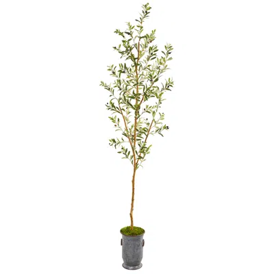 Homplanti 7.5' Olive Artificial Tree In Decorative Planter