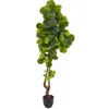 Homplanti 78" Fiddle Leaf Artificial Tree (real Touch)