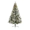 Homplanti 8' Flocked Oregon Pine Xmas Tree W/500 Lights And 1172 Tips