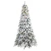 Homplanti 8' Flocked Vermont Pine Christmas Tree W/600 Led 1680 Tips