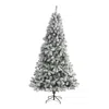 Homplanti 8' Flocked West Virginia Fir Christmas Tree With 1000 Tips