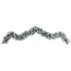 Homplanti 9' Flocked Christmas Garland With 50 Warm White Led Lights
