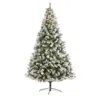 Homplanti 9' Flocked Oregon Pine Xmas Tree W/600 Lights And 1580 Tips