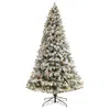 Homplanti 9' Flocked Vermont Mixed Pine Artificial Christmas Tree
