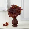 Homplanti Autumn Maple Leaf Artificial Plant In Decorative Planter 24"