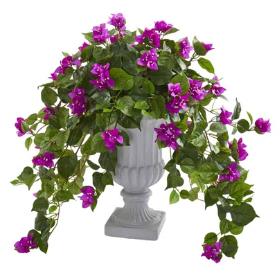 Homplanti Bougainvillea Artificial Plant In Decorative Urn