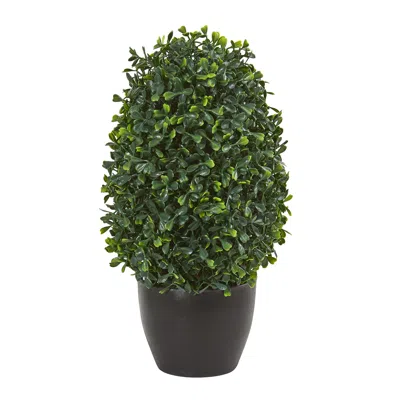 Homplanti Boxwood Topiary Artificial Plant Uv Resistant (indoor/outdoor) 13" In Gray