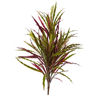 Homplanti Fall Vanilla Grass Artificial Plant (set Of 3) 28" In Gray