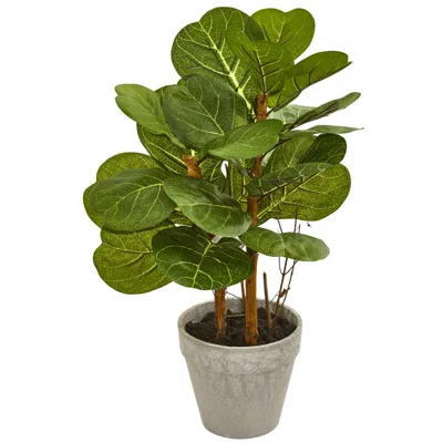 Homplanti Fiddle Leaf Artificial Plant 22" In Blue