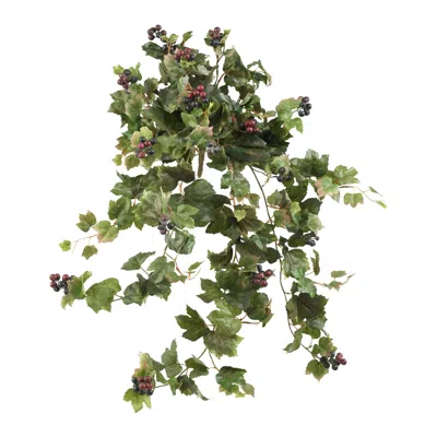 Homplanti Grape Leaf Hanging Artificial Plant (set Of 2) 24" In Green