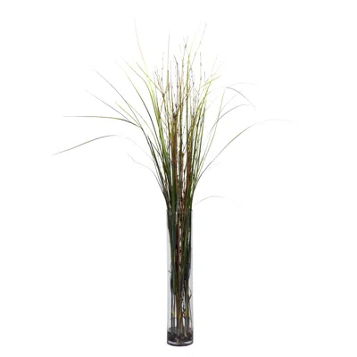 Homplanti Grass & Bamboo W/cylinder Silk Plant