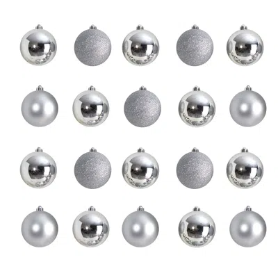 Homplanti Holiday 20 Count 3" Shatterproof Ornament Set In Gray