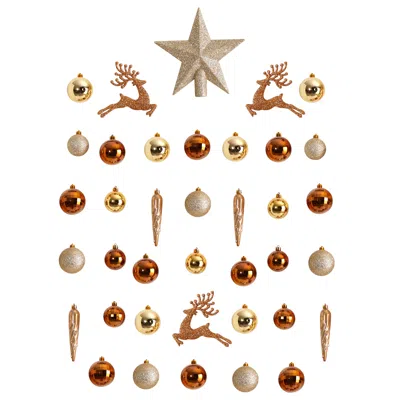 Homplanti Holiday Christmas Tree 40 Count Ornament Set In Multi