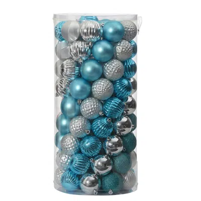Homplanti Holiday Shatterproof 101 Count Xmas Tree Ornament Set 60mm