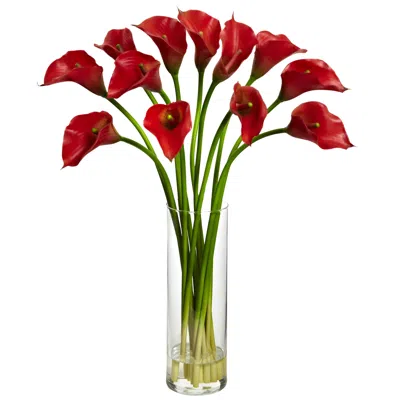 Homplanti Mini Calla Lily Silk Flower Arrangement