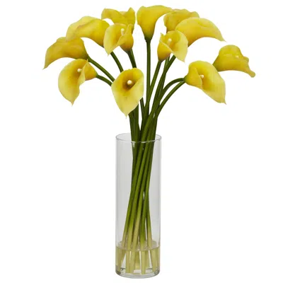 Homplanti Mini Calla Lily Silk Flower Arrangement
