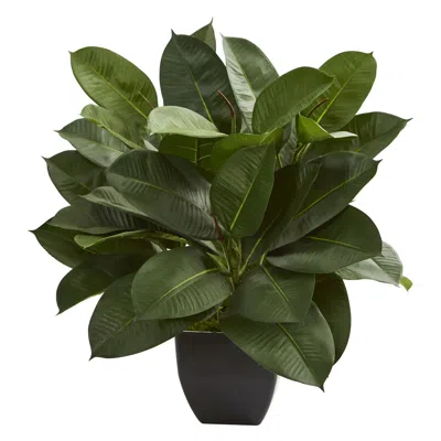 Homplanti Oak Ficus Artificial Plant In Green