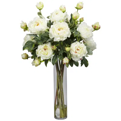 Homplanti Peony W/cylinder Silk Flower Arrangement