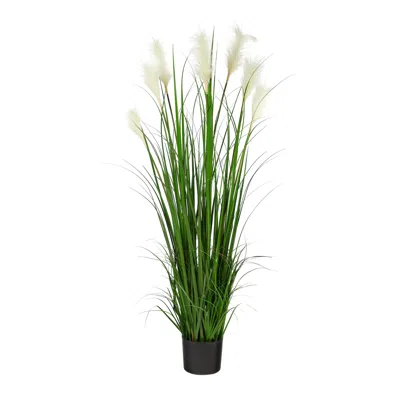 Homplanti Plum Grass Artificial Plant 4.5' In Gold