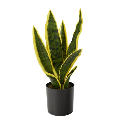 Homplanti Sansevieria Artificial Plant 14" In Green