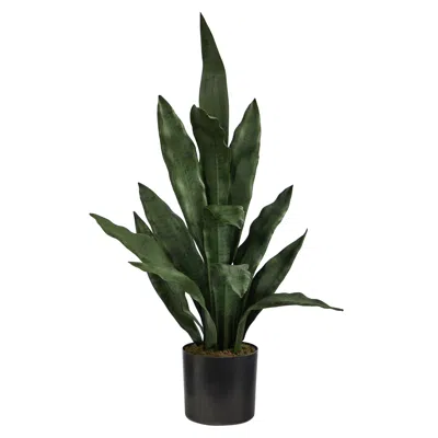 Homplanti Sansevieria Artificial Plant 2" In Gray
