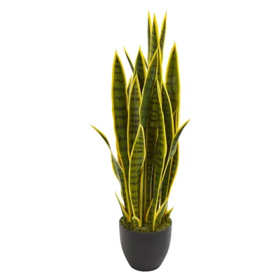 Homplanti Sansevieria Artificial Plant 33" In Yellow