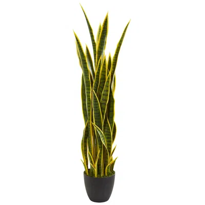 Homplanti Sansevieria Artificial Plant 4' In Green