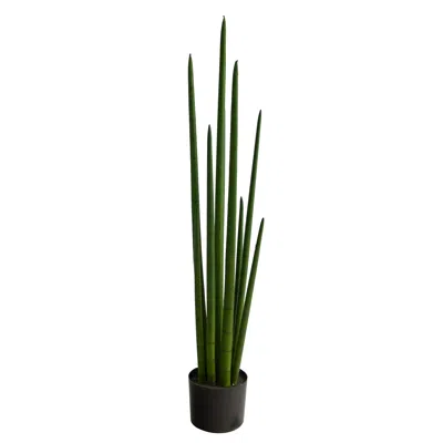 Homplanti Sansevieria Snake Artificial Plant 3.5' In Gray