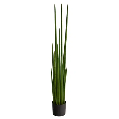 Homplanti Sansevieria Snake Artificial Plant 5' In Green