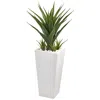 Homplanti Spiky Agave Artificial Plant In White Planter 40"