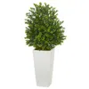 Homplanti Sweet Grass Artificial Plant In White Tower Planter (indoor/outdoor)