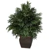 Homplanti Triple Bamboo Palm W/decorative Planter Silk Plant