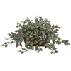 Homplanti Wandering Jew Artificial Plant In Decorative Planter