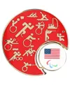 Honav Team Usa Paralympic Games Pictogram Slider Lapel Pin In Blue