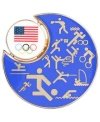 Honav Team Usa Pictogram Spinner Lapel Pin In Blue